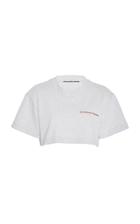 Alexander Wang Chynatown Cropped Printed Cotton-jersey T-shirt