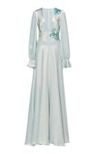 Luisa Beccaria Lurex V Neck Dress