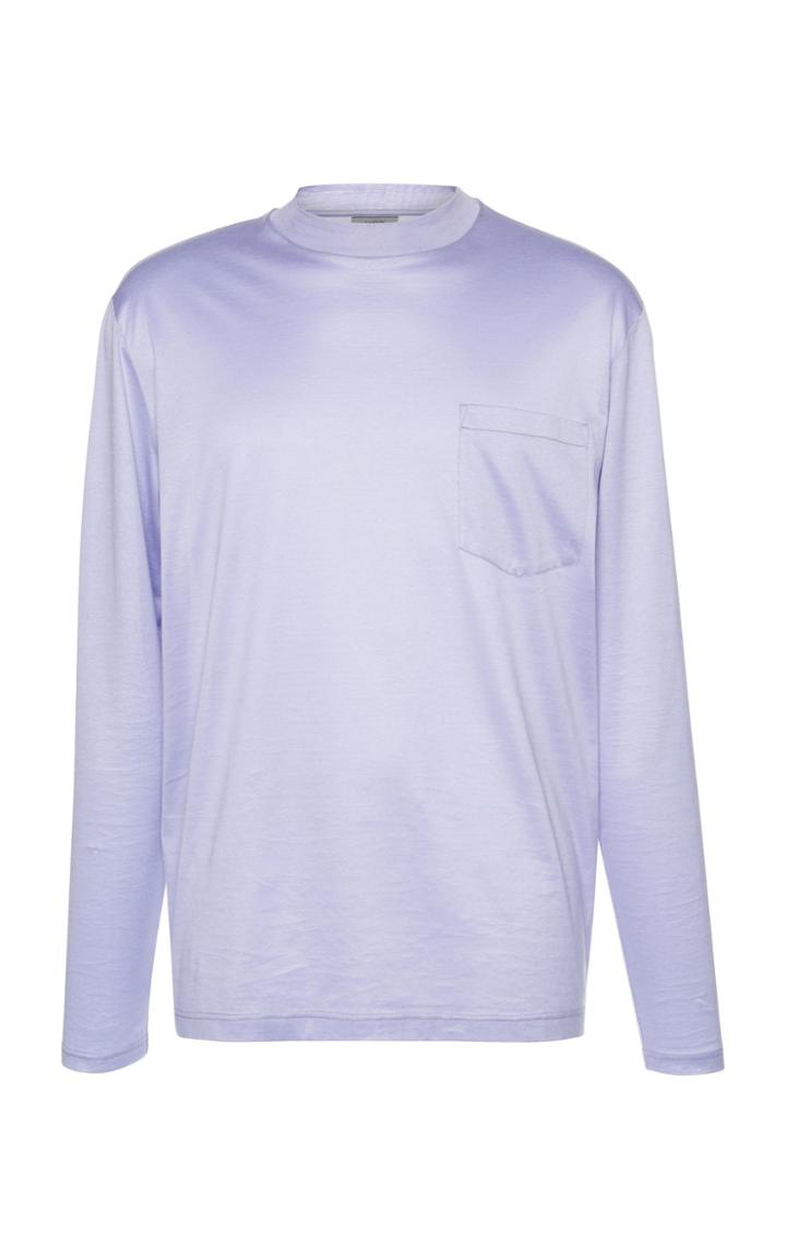Lanvin High-collar And Pocket Jersey Shirt