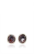 Kimberly Mcdonald Purple Geode And Diamond Stud Earrings