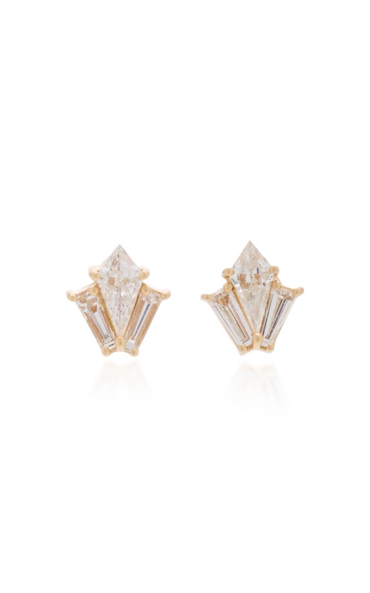Moda Operandi Doryn Wallach Dorothy Baguette Diamond Stud Earrings