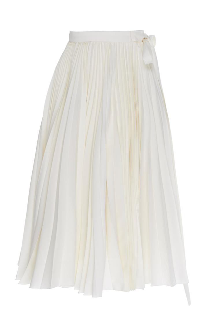 Dice Kayek Wool Plisse Midi Skirt