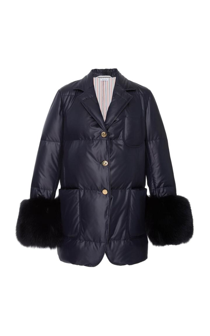 Thom Browne Fur Trimmed Puffer Jacket