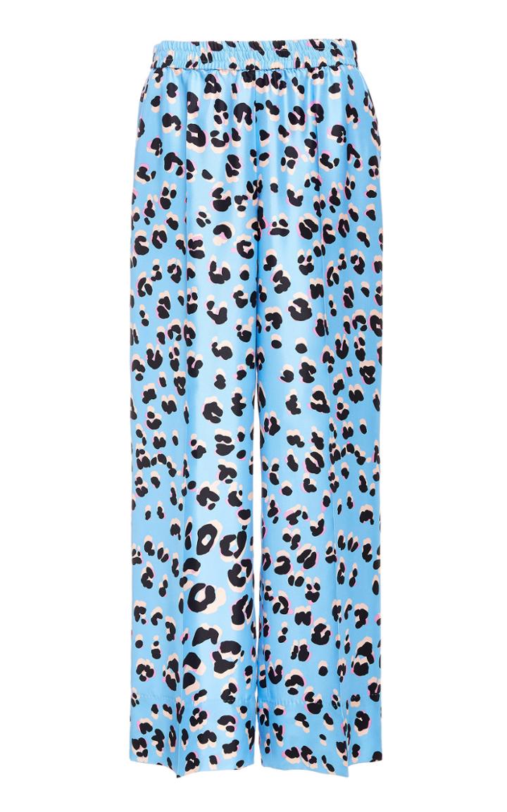 Escada Twilla Wide Leg Printed Silk Pants