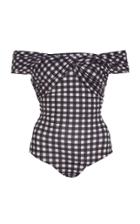 Silvia Tcherassi Maria Mulata Gingham One-piece Swimsuit