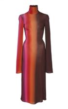 Ellery Bach High-necked Striped Jersey Midi Dress