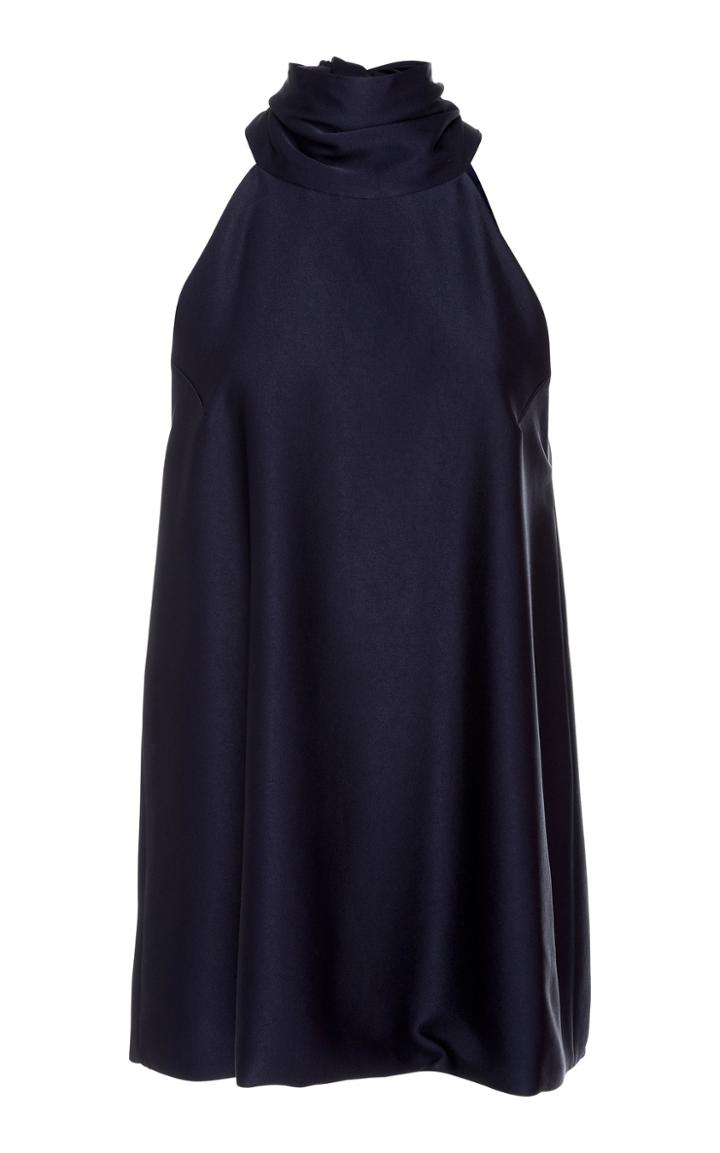 Galvan Sash-neck Satin Halter Top