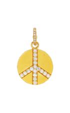 Moda Operandi Buddha Mama 20k Yellow Gold Peace Sign Coin Charm