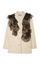 Claudia Li Blazer With Floral Applique