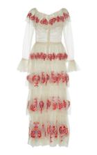 Sandra Mansour Plage De Chant Embroidered Maxi Dress