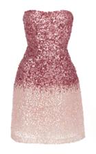 Monique Lhuillier Ombre Sequined Mini Dress