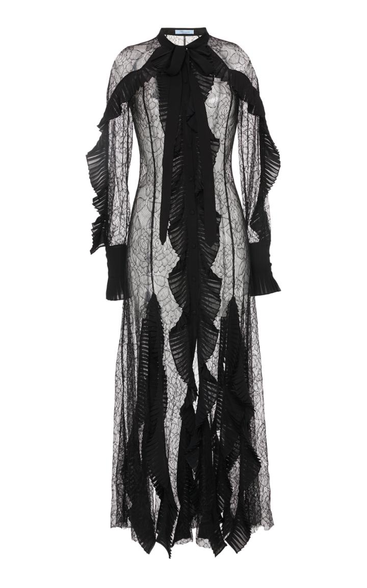 Blumarine Long Sleeve Lace Dress