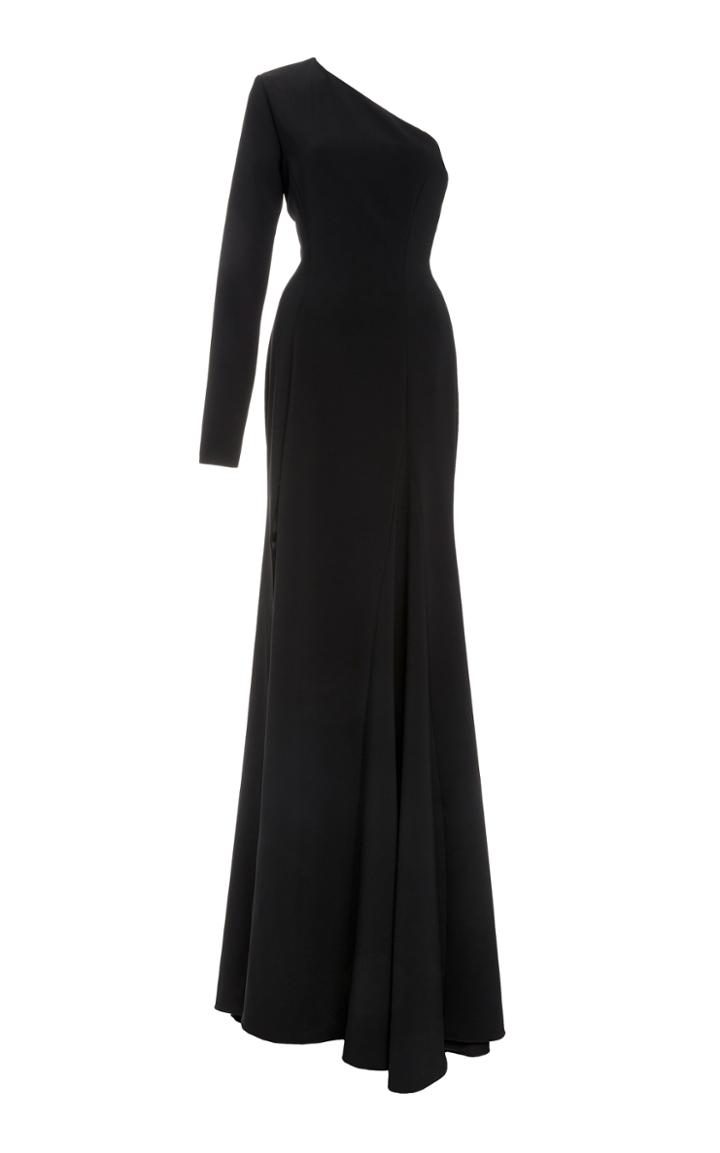 Christian Siriano Textured Crepe Off The Shoulder Gown
