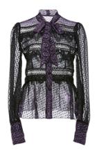 Anna Sui Fountains Of Fancy Clip Dot Jacquard Blouse