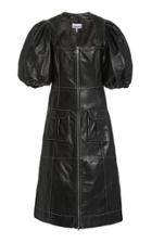 Moda Operandi Ganni Lamb Leather Dress