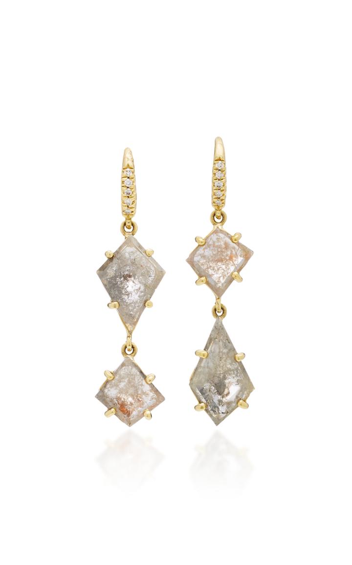 Lauren K One-of-a-kind Joyce Ii Silver Diamond Earrings