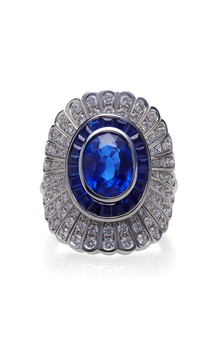 Jessica Mccormack Daisy Sapphire And Diamond Ring