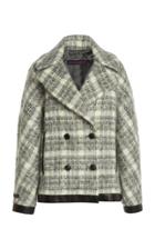 Moda Operandi Martin Grant Tartan Mohair-blend Peacoat