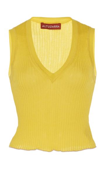 Moda Operandi Altuzarra Parrish Cotton-silk Blend Knit Tank Size: L