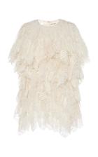 Moda Operandi Rahul Mishra Building Embroidered Fringed Silk Mini Dress Size: 38