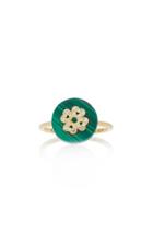 Noush Jewelry Coexist Clover On Malachite Ring