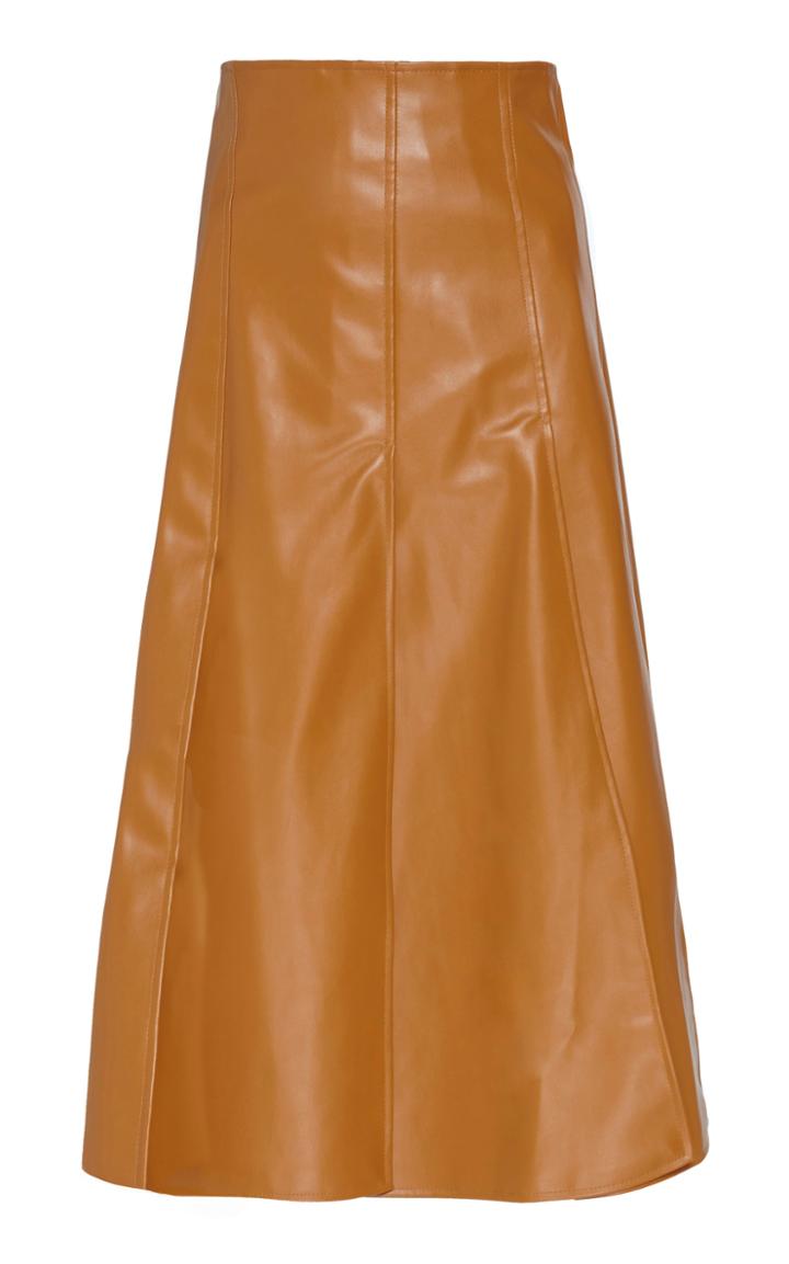 A.w.a.k.e. Mode Paneled Faux-leather Knee-length Skirt