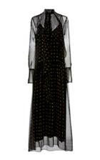 Moda Operandi Petar Petrov Alisson Sheer Polka-dot Silk Dress Size: 34
