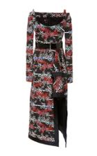 Bibhu Mohapatra Printed Cascade Duchess Dress