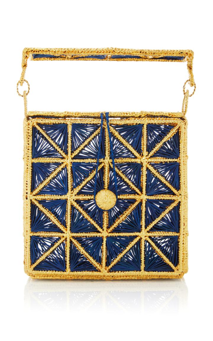 Magnetic Midnight M'o Exclusive Cuadrado Top Handle With Gold Threading