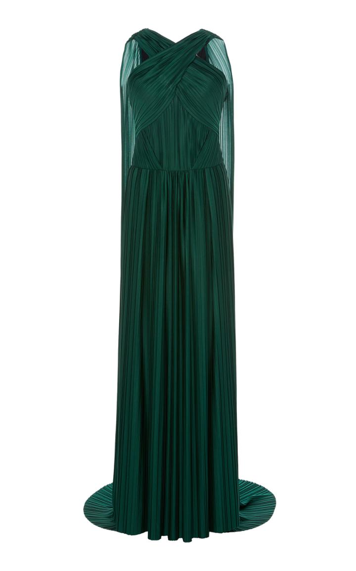Zac Posen Cape Satin Gown