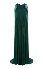 Zac Posen Cape Satin Gown