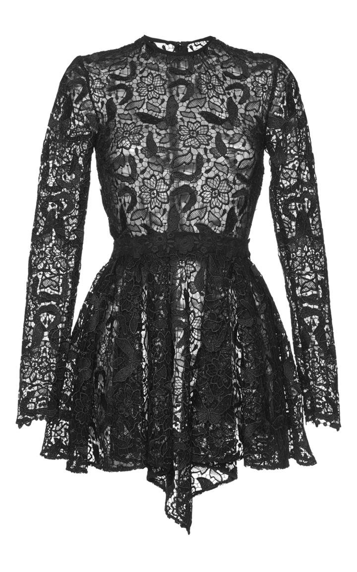 Giamba Butterfly Lace Mini Dress