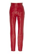 David Koma Slim Jersey-leather Pants