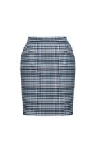 Anouki Wool Blend Checkered Mini Skirt
