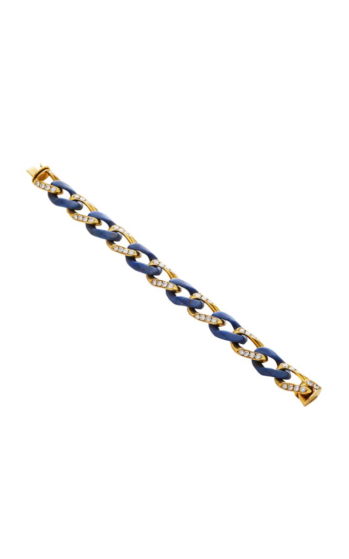Mahnaz Collection 18k Gold Chalcedony And Diamond Bracelet