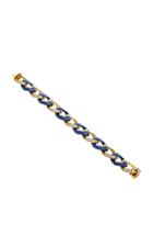 Mahnaz Collection 18k Gold Chalcedony And Diamond Bracelet