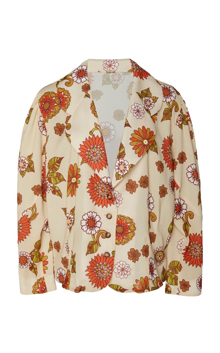 Dodo Bar Or Peggy Floral-print Crepe Top