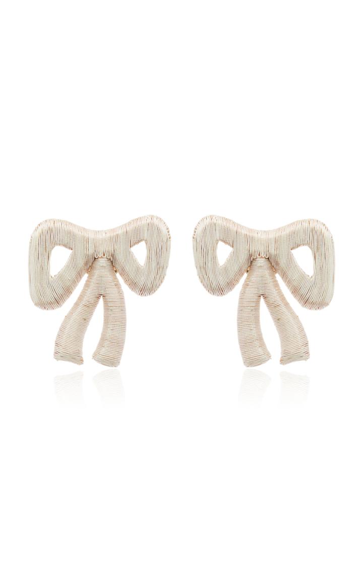 Rebecca De Ravenel Tie Me Up Silk-blend Cord Earrings
