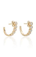 Sophie Bille Brahe Boucle Ensemble 18k Gold Diamond Hoop Earrings