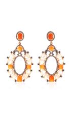Sanjay Kasliwal Indorussian Moonstone And Carnelian Earrings