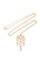Yvonne Leon Mini Feuilletis 18k Gold Diamond Necklace