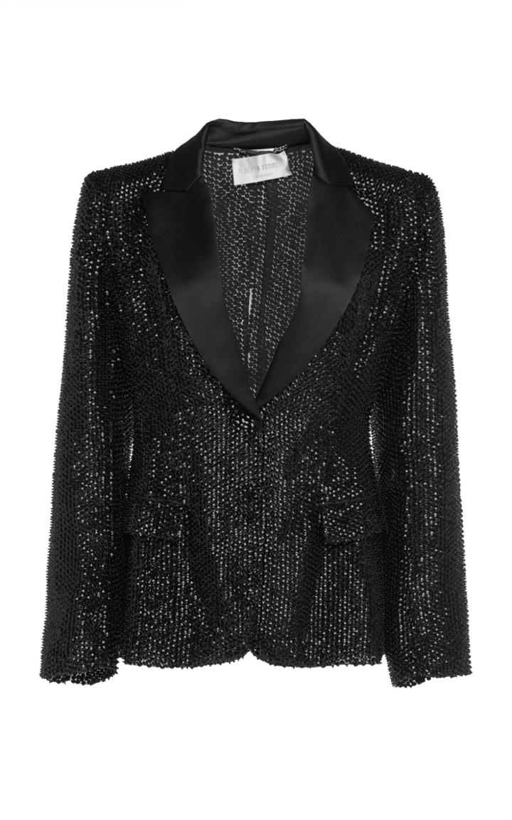 Alberta Ferretti Organdis Silk Embellished Jacket