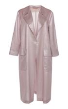 Alberta Ferretti Silk Lame Trench