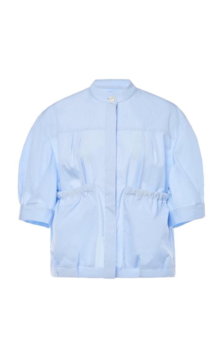 Moda Operandi Salvatore Ferragamo Puffed Sleeve Cotton Top Size: 40