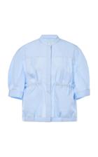 Moda Operandi Salvatore Ferragamo Puffed Sleeve Cotton Top Size: 40