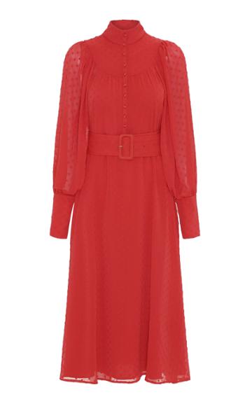 Rotate By Birger Christensen High Collar Midi Dress