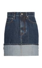 Helmut Lang Dark Wash Denim Mini Skirt