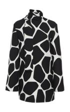 Valentino Scarf-detailed Printed Wool-blend Blouse
