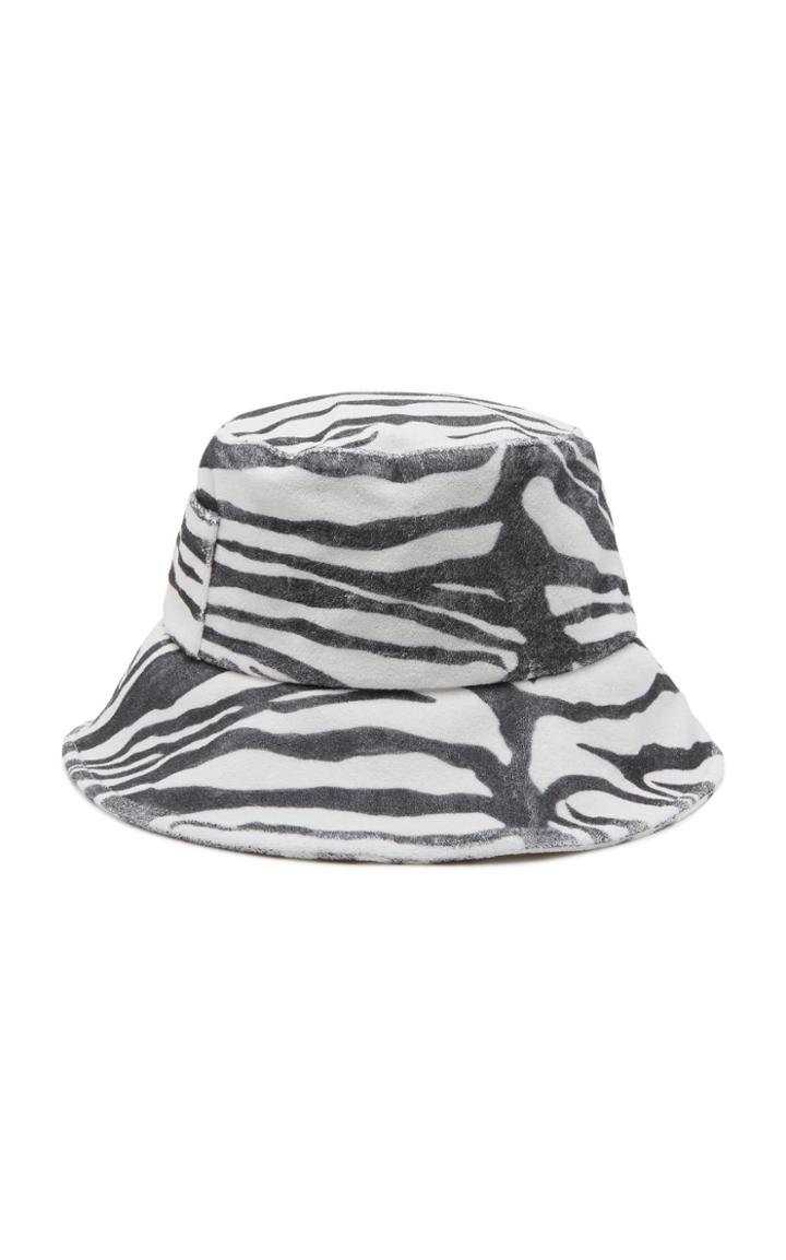 Lack Of Color Wave Zebra-print Terry Bucket Hat