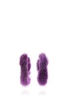 Ranjana Khan Purple Fur Hoops With Beading